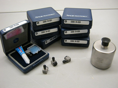 Examples of accelerometers displayed on a table